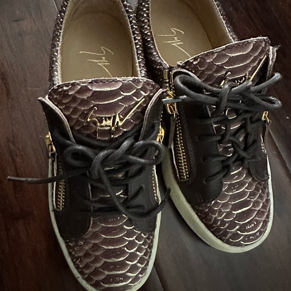 Worn Giuseppe zannoti sneakers snake print brown - Picture 2 of 4